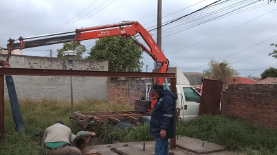 En Villa Ángela una bomba cloacal volvió a funcionar y Sameep refuerza el servicio