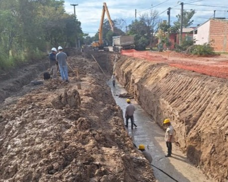 conductos pluviales en la zona del Cincuentenario
