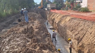 Construyen conductos pluviales para evitar inundaciones   