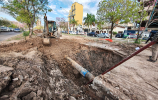 Los trabajos que restan luego de la reparación del caño centenario sobre avenida Las Heras