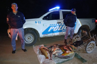 Frenaron una motocicleta y decomisaron 23 piezas de pescado fuera de medida