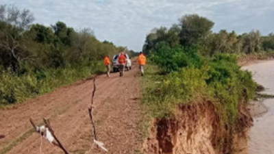El Bermejo también crece, con defensas al borde del colapso