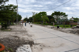 La DPV finaliza la pavimentación de cuatro cuadras en Jurisdicción Cinco