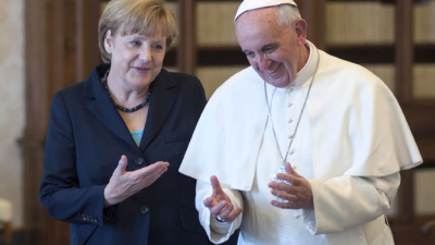 El cambio climático y la cooperación internacional fueron ejes de la reunión del Papa con Merkel