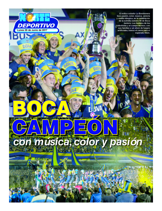 Boca campeón con música, color y pasión
