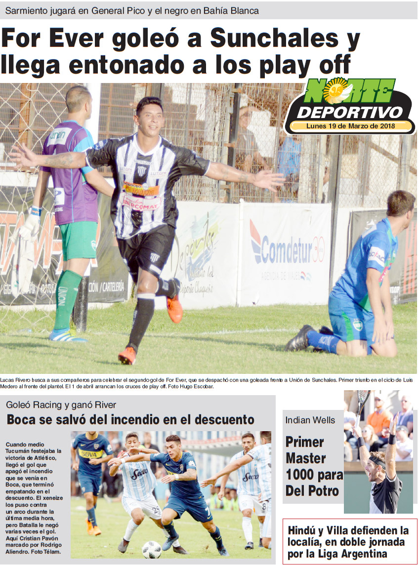 For Ever goleó a Sunchales y llega entonado a los play off
