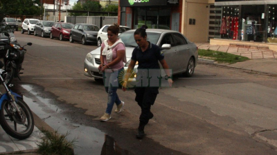 Mónica Centurión, la pareja de Sampayo, ya está en su casa