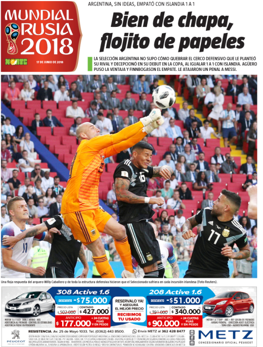 Bien de chapa, flojito de papeles
