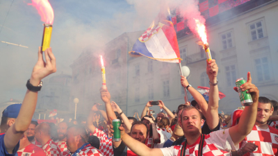 Pese a la derrota, una multitud festejó en Zagreb