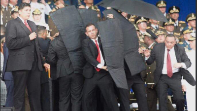 Maduro acusó a la derecha y al colombiano Santos por el atentado con drones