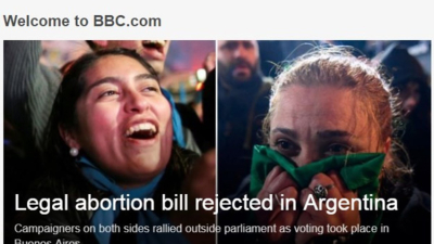 La mirada de los diarios del mundo, tras el rechazo a la legalización del aborto