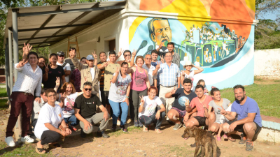 Inauguraron un mural en Margarita Belén por el Día de la Lealtad