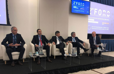 Equilibrio fiscal y obras prioritarias, los ejes de la exposición de Oscar Peppo en Washington 