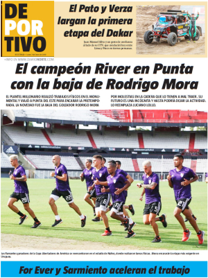 El campeón River en Punta con la baja de Rodrigo Mora