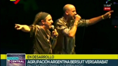 Bersuit Vergarabat cantó en defensa del régimen