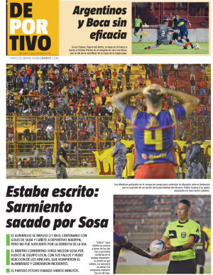 Estaba escrito: Sarmiento sacado por Sosa