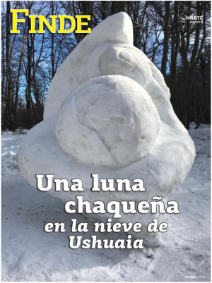 Una luna chaqueña en la nieve de Ushuaia