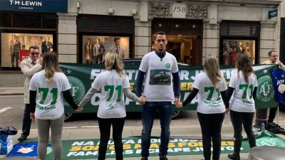 Viudas de la tragedia del Chapecoense protestaron en Londres
