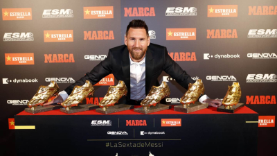 Messi logró su sexta "Bota de Oro", la tercera consecutiva