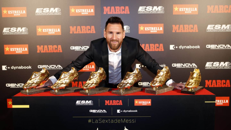 Messi logró su sexta "Bota de Oro", la tercera consecutiva