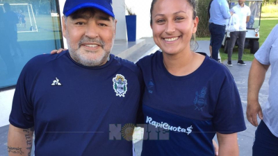 La chaqueña Aylen Acevedo disfrutó un encuentro con Diego Maradona
