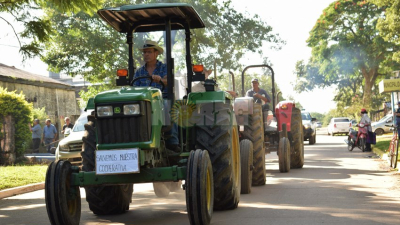 Tractorazo en Margarita belén: productores pidieron reactivación de la cooperativa