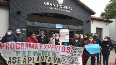 Enfermeros autoconvocados pidieron regularización y mejoras salariales