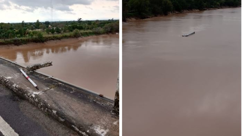 Un camión cayó en aguas del río Bermejo