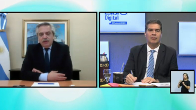 Alberto Fernández y Jorge Capitanich abrieron el ciclo "Ideas y libros para pensar la pospandemia"
