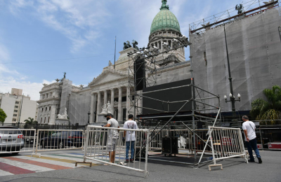 Fuerte dispositivo de seguridad para la sesión de hoy en Diputados