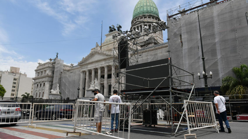Fuerte dispositivo de seguridad para la sesión de hoy en Diputados
