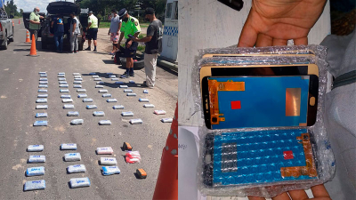 Un policía federal fue interceptado con un millonario contrabando de celulares