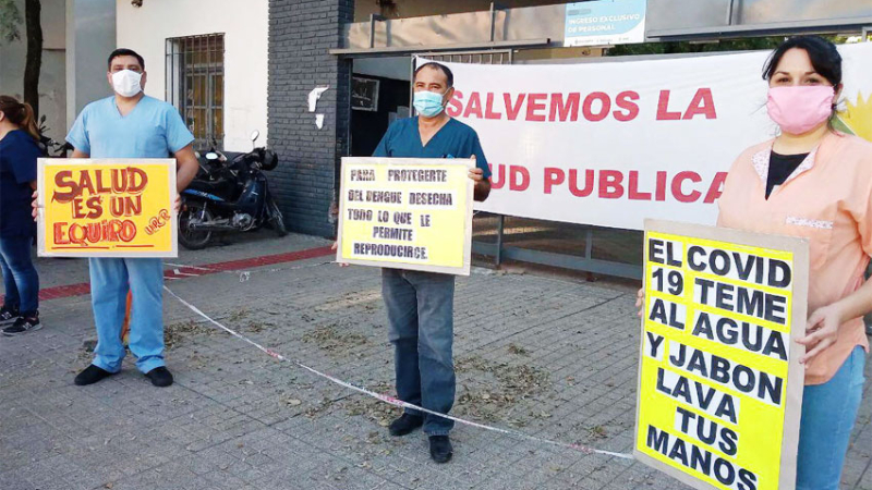 Paran profesionales de la Salud, de sindicatos y autoconvocados