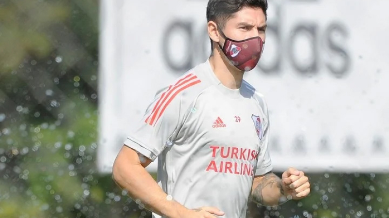 Alegría en River: Montiel trabajó a la par del grupo