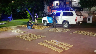 Corrientes: Prefectura incautó casi 200 kilos de marihuana