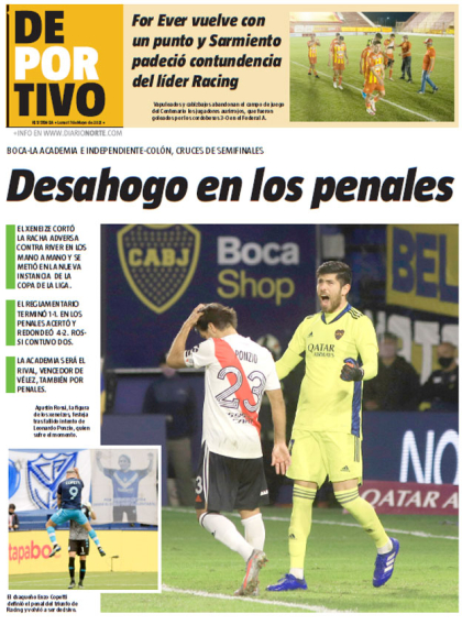 Desahogo en los penales