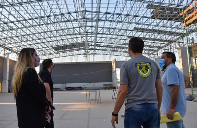 Pérez Pons recorrió obras claves para Sáenz Peña