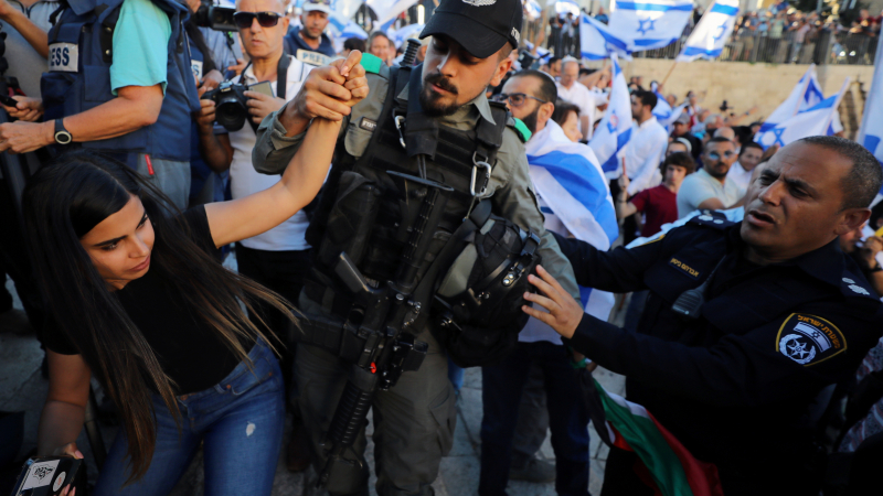 Nacionalistas israelíes marchan en Jerusalén Este y elevan la tensión con los palestinos
