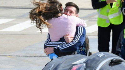 El emotivo reencuentro de Lionel Messi y Antonela en Rosario