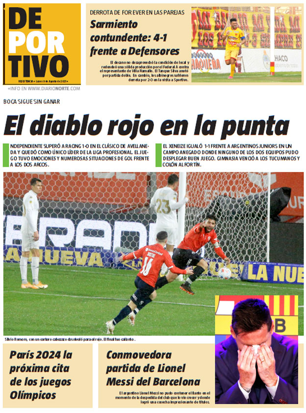 El diablo rojo en la punta