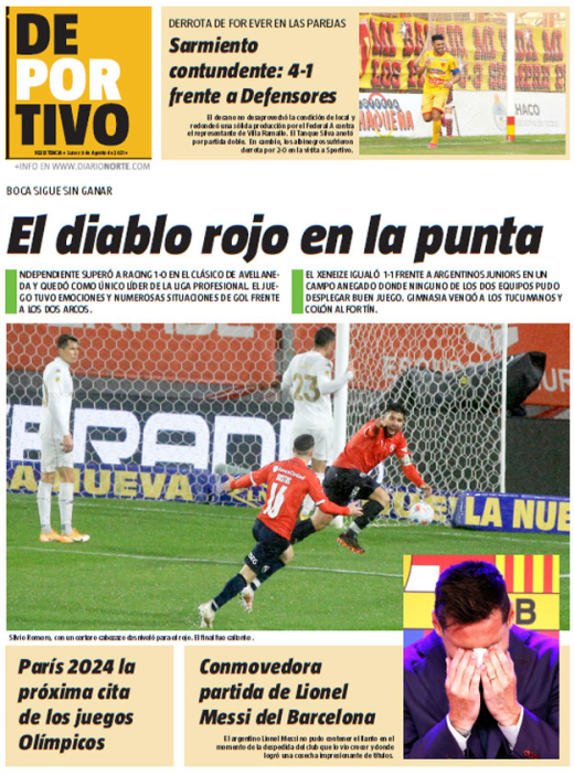 El diablo rojo en la punta