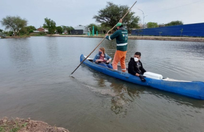 Analizaron la calidad del agua de la laguna Francia