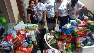 Integrantes de Pies Solidarios celebran y agradecen donaciones para ocho merenderos