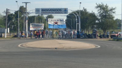 Reclamo con corte de ruta en Sáenz Peña