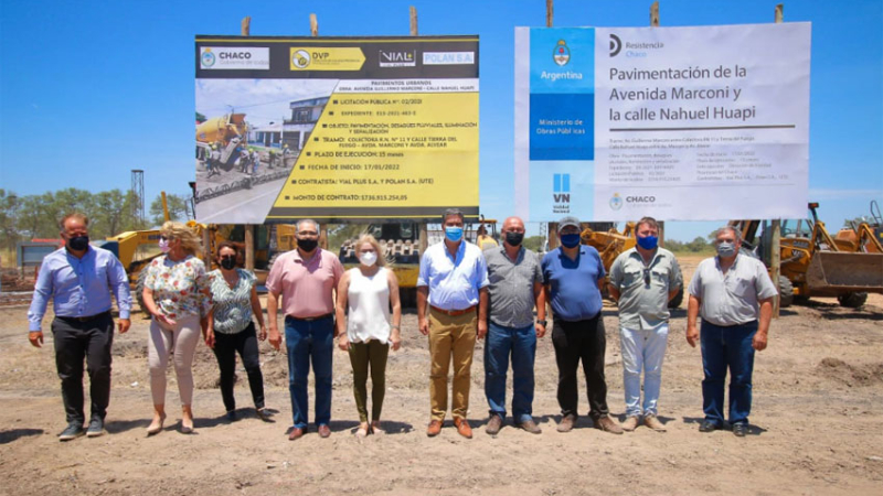 Capitanich junto a Vialidad Nacional dieron inicio a obras de la avenida Marconi