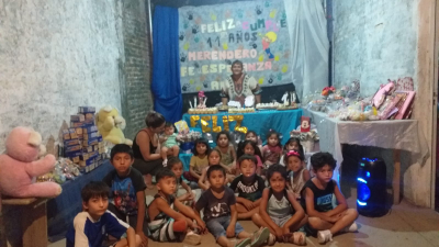 Cumplió 11 años el merendero que alimenta 300 niños de la zona sur