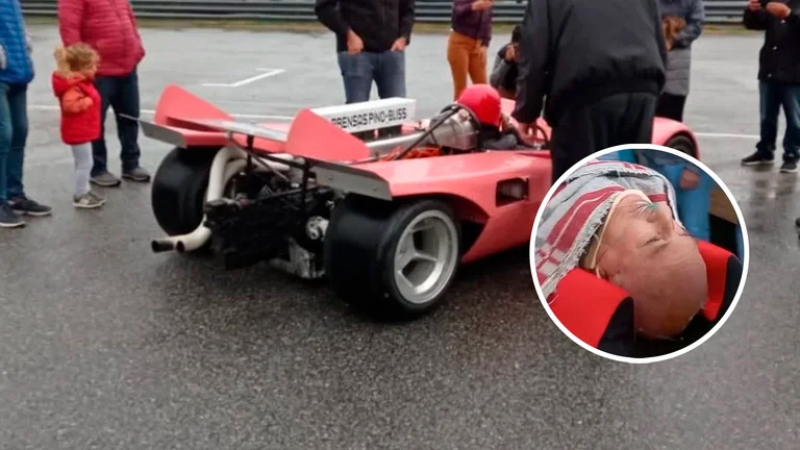 Cacho Fangio protagonizó un fuerte accidente en el autódromo de Balcarce y debió ser trasladado a Mar del Plata