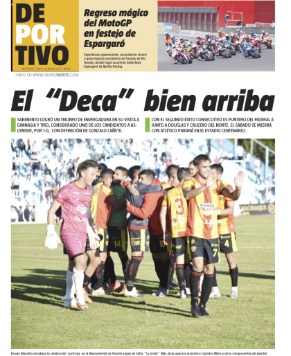 El “Deca” bien arriba