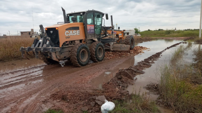 Inundaciones: Municipio de Charata trabaja en reparación de calles y desagües