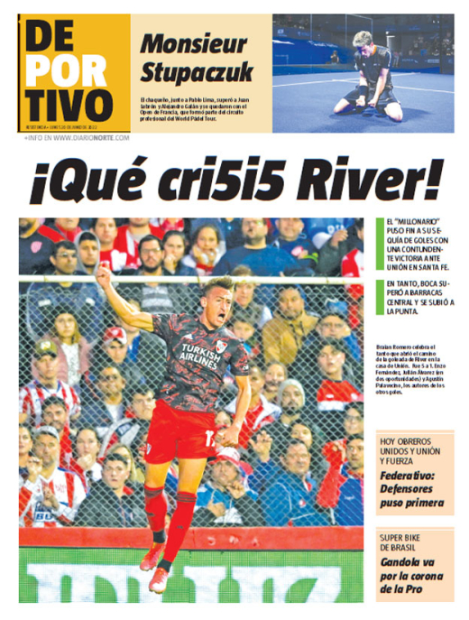 ¡Qué cri5i5 River!